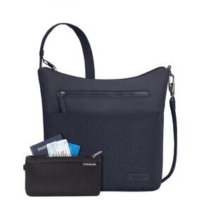 NWT Travelon Metro Crossbody Bag with Pouch Navy Heather Blue One Size